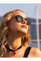 Geometric Design Black Frame Black Glass Unisex Sunglasses Ce Certified Uv400 Protected - 2