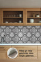 Premium Kitchen Countertop Gray Marble Pattern Foil Covering Sticker, Uv Printing, 100X50 cm