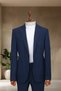 Navy Blue Elastic Waist Summer Casual and Stylish Suit Jacket Pants Set, Jogger Set