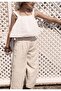 Pleated Linen Loose Trousers 2-7 Years Natural