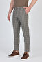 Ecmio Men's Mink Plaid Linen Look Thin Spring-Summer Slim Fit Pantalon - 4