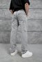 Men's Jean Trousers Mb Light Gray Baggy with Pocket Detail - 5