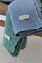 100% Cotton 4 Layer Muslin Cover Set of 2 (Indigo Blue and Green) - 7