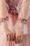 Long Sleeve Tulle Layered Skirt Beaded Evening Dress - 8