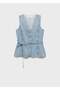 Denim Vest with Buttons - 3