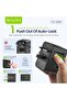 مقبس محول شحن عالمى سريع PC-2080 GaN PD بقوة 45 واط مزود بمنفذ تيار متردد مع 8 منافذ USB وUSB-C أسود - 2