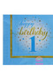 🎉   20 Pack Little Stars 1 Year Old Blue Napkins 🎉 - 3