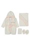Little Tulip Embroidered Gaye Baby Towel Bathrobe Set Organic Antibacterial - Baby Birth Gift - 3