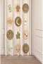 Minimalist Soft Plain Pastel Leaf Bohemian Special Design Digital Printed (Single Wing) Beige Cream Background Curtain