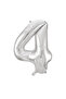 1 pc 34 inch 76 cm silver foil balloon helium balloon 4 years old balloon 4 number balloon
