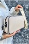 Women's 6-Compartment Adjustable Long Strap Shoulder Bag and Wallet Combination