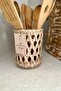 Countertop Wicker Spoon Holder Flower Pot Organizer Wicker Spoon Holder Bamboo Spoon Holder Wooden Spoon Holder - 3