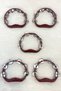 Burgundy Bridal Bridesmaid Tefi Defi, Henna Night Wedding Groom Circumcision Halay Metal Bell Plastic Tambourine 10 Pieces - 2