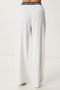 Women's Ecru Draped Wide Leg Summer Pants Us00994 - 6
