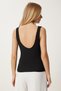Women's Black Textured Lace Flexible Knitted Blouse Hf00475 - 5