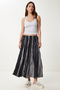 Women's Black Crinkle Effect Summer Parachute Skirt Us00970 - 2