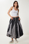 Women's Black Crinkle Effect Summer Parachute Skirt Us00970 - 4