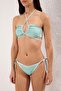 Mint Stone Print Strapless Covered Regular Low Waist Bikini Set Tbess25Bt00168 - 3