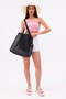 Sandproof Mesh Beach Bag Black – Large Volume Women's Summer Sea Bag