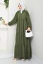 Women's Buttoned Khaki Ayrobin Dress