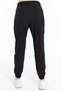Women's Black Loose Fit Summer Jogger Sweatpants with Elastic Legs Parachute Fabric Trousers with Hidden Zipper Pockets - 6