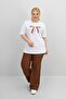 Women's Plus Size Ribbon Detailed Sequin Embroidered Tracksuit Set 8200-25 - 3