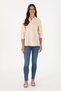 Women's Beige Striped Long Sleeve Shirt 50299620-Vr011 - 4