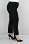 Women's Plus Size High Waist Fabric Trousers 6110-25-1 - 4