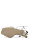 Women's Vegan Gold Heeled Shoes - 3