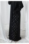 Classic Black Embroidered Pocket Abaya – Side Panel Elegance - 4