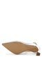 Women's Vegan White Heeled Shoes - 4
