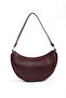 Burgundy Shk26 Single Compartment Faux Leather Hand and Shoulder Bag