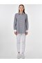 Cotton Blended Line Pattern Basic Tunic Navy Blue - 3