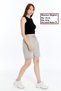 Women's Stone Color Double Leg Oversize Comfortable Fit Shorts