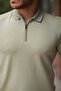 Men's Zipper Collar Short Sleeve T-Shirt - 3