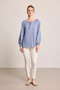 Tassel Detailed Cotton Blouse - Blue - 2