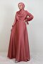 Degaje Evening Dress with Sleeve Tie Pink - 4