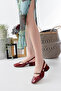 Gentle Pearl Short Block Heeled Patent Leather Women's Shoes - 3