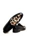 Black Patent Leather Taytüyü Leopard Patterned Laceless Genuine Leather Men's Shoes - 2