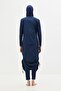 Full Length 5-Piece Hijab Swimsuit 6068 Navy Blue - 5