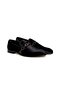 Black Color Laceless Genuine Leather Velvet Stone Men's Shoes