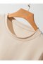 Blank Ver Printed Cotton Fabric Crew Neck Beige Short Sleeve Men's T-Shirt - 4