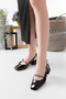 Gentle Pearl Short Block Heeled Patent Leather Women's Shoes - 2