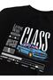 تيشيرت Living With Class باللون الأسود للجنسين بأكمام قصيرة مقاس كبير للغاية - 5