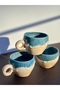 كوب سيراميك مصنوع يدويًا من سلسلة Ocean Blue بتصميم خاص - 3