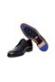 Black Color Lace-Up Genuine Leather Men's Shoes - 3