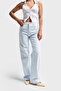 Women's Baby Blue 6S5-103 Straight Fit High Waist 100% Cotton Denim Jean - 4