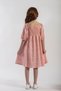 Pink Color Girl's Dress with Floral Pattern on the Chest - 3