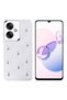 حافظة Poco C65 غطاء عمود SYS شفاف لامع مع تصميم وسادة هوائية - توليب