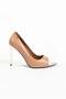 Women's Genuine Leather Heeled Shoes Dark Powder Pink